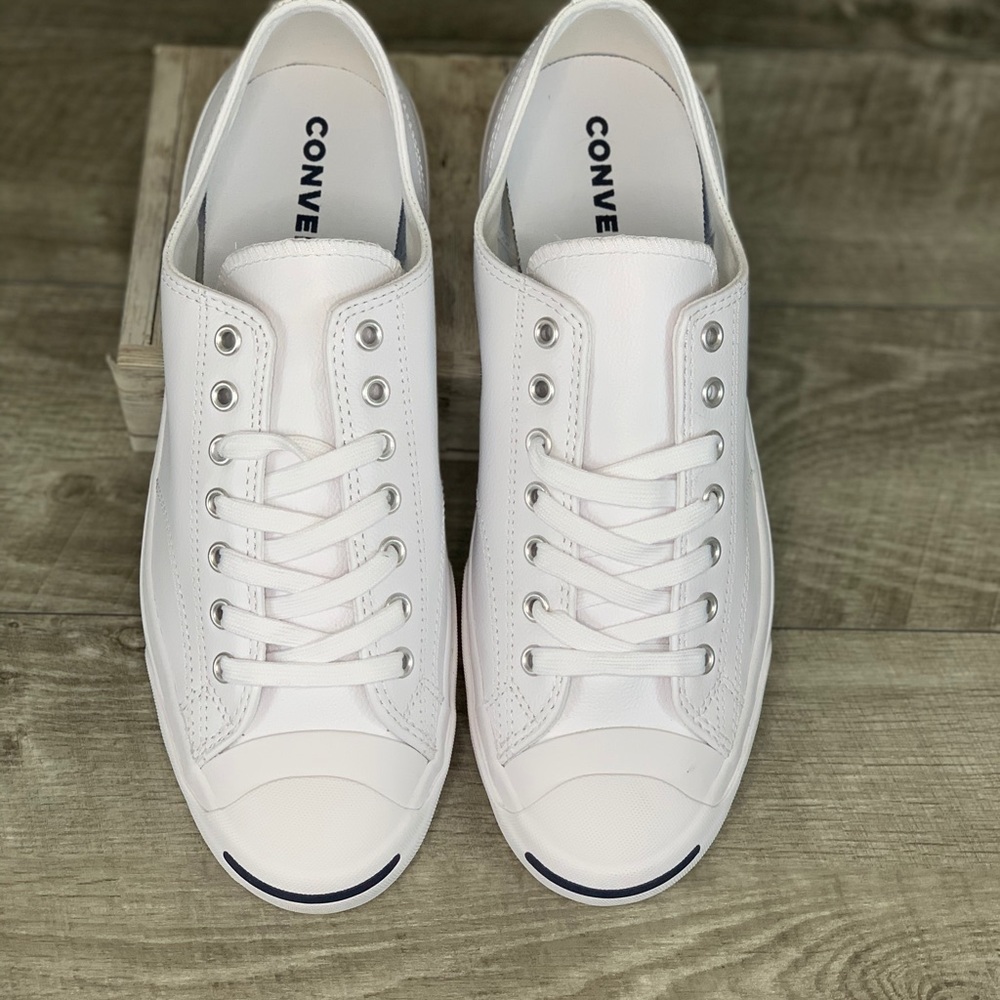 Converse Jack Purcell Low Leather white/navy - Picture 3 of 6